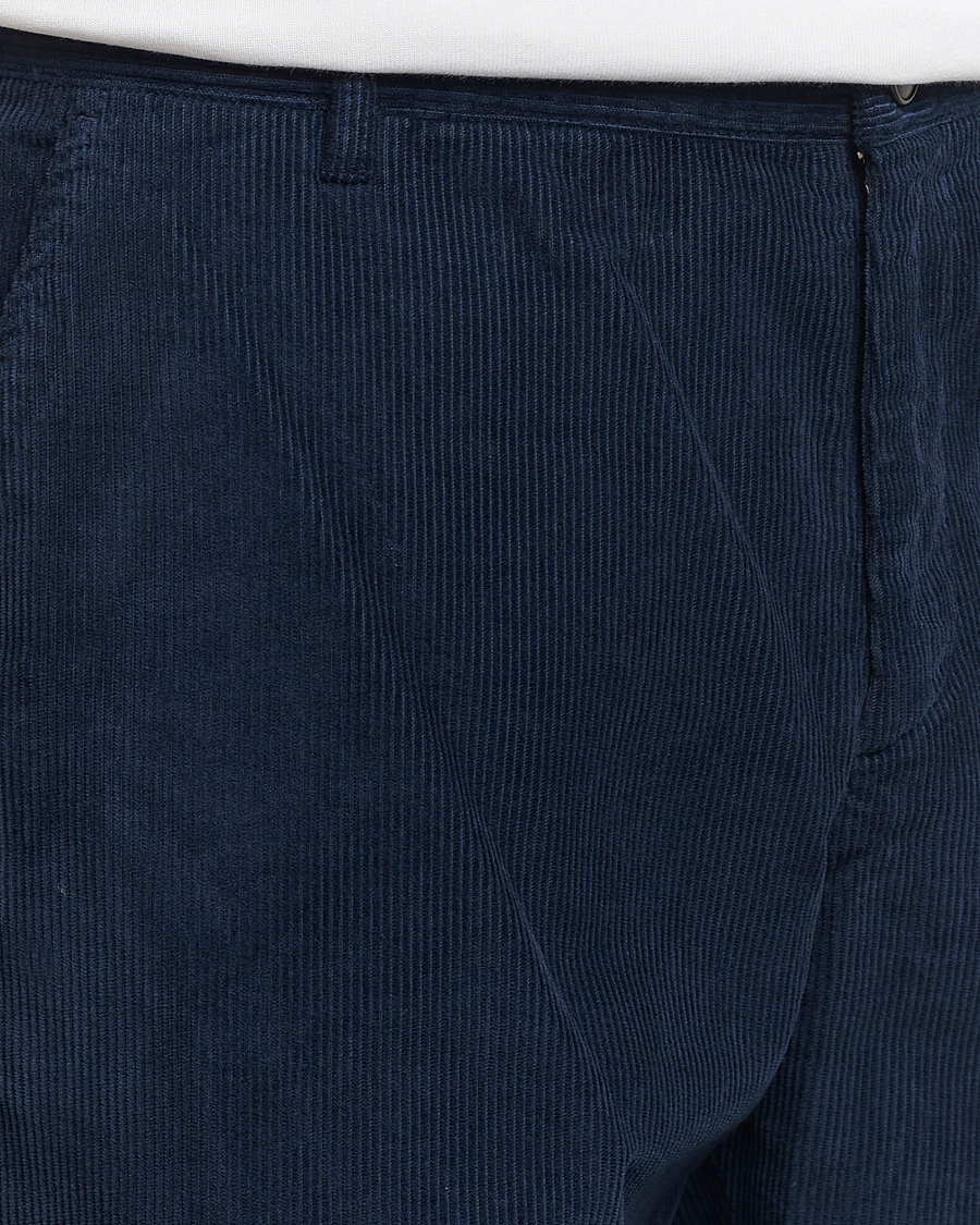 Homme | Pantalons | Sunspel | Corduroy Chore Trousers Navy