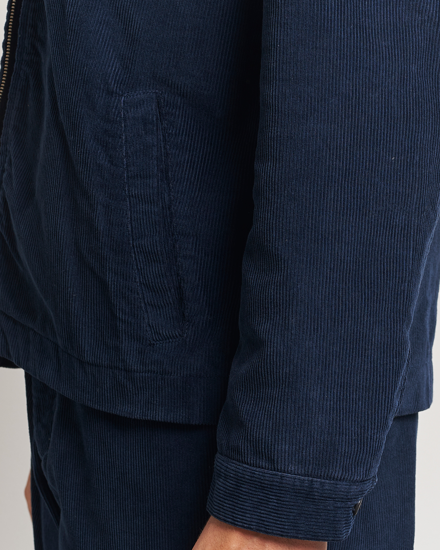 Homme | Manteaux Et Vestes | Sunspel | Corduroy Harrington Jacket Navy