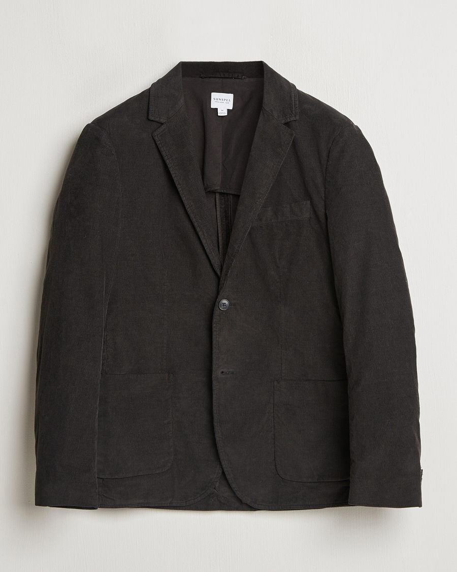 Homme | Blazers | Sunspel | Relaxed Corduroy Blazer Coffee