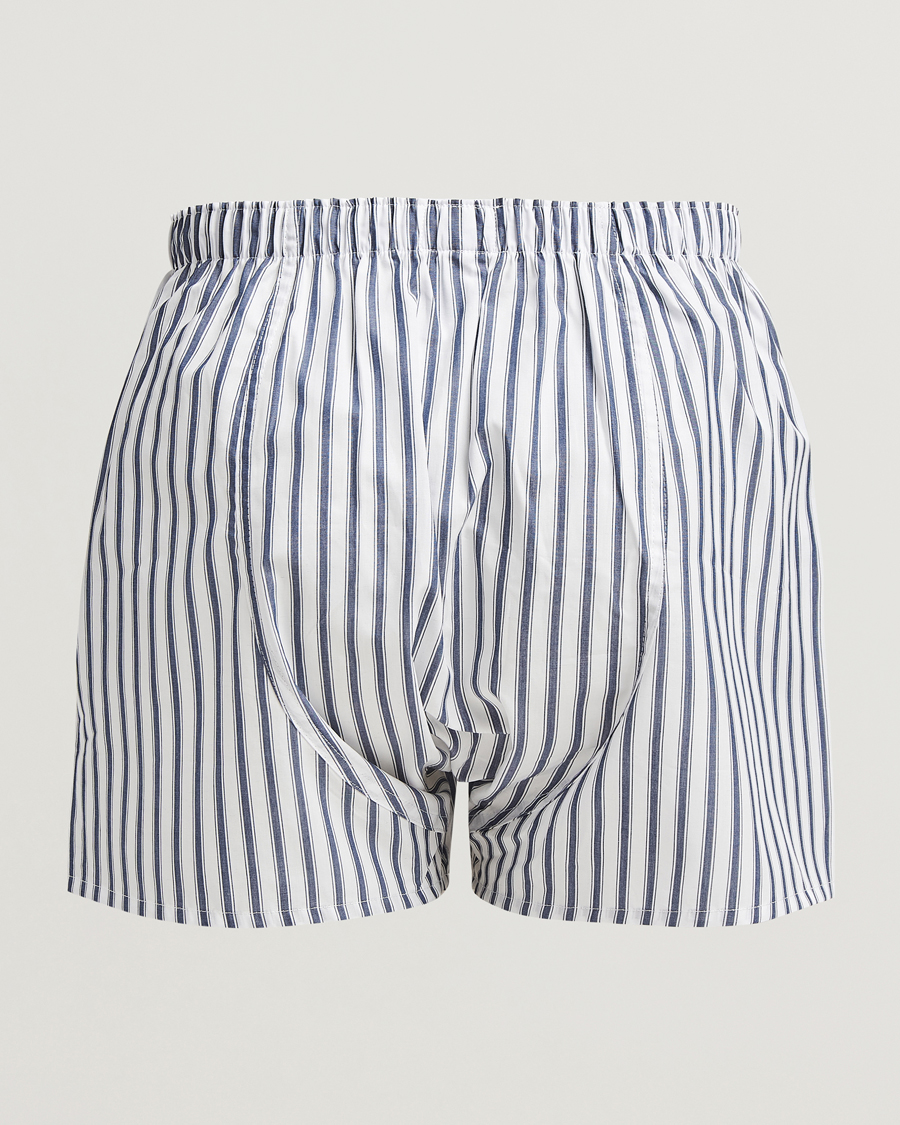 Homme | Sous-Vêtements Et Chaussettes | Sunspel | Cotton Stripe Boxer Broken Bar Stripe