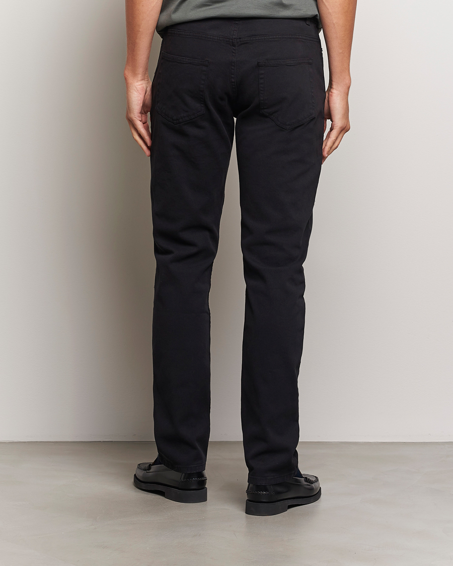 Homme | Pantalons | Sunspel | Five Pocket Cotton Twill Trousers Black
