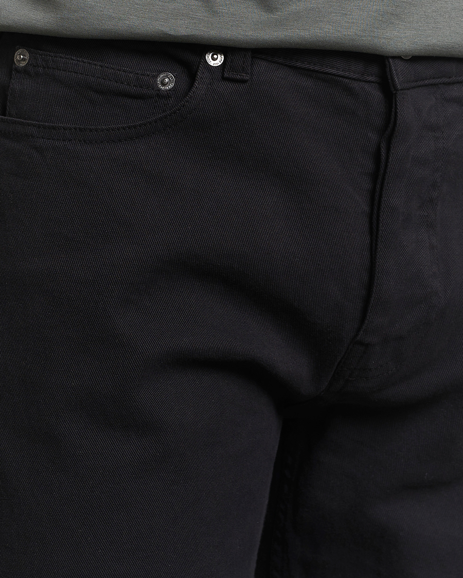Homme | Pantalons | Sunspel | Five Pocket Cotton Twill Trousers Black