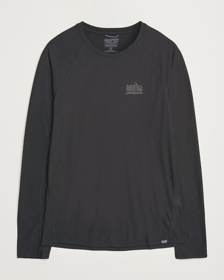 Homme | T-shirts | Patagonia | Long Sleeve Cap Cool Trail Graphic Shirt Black