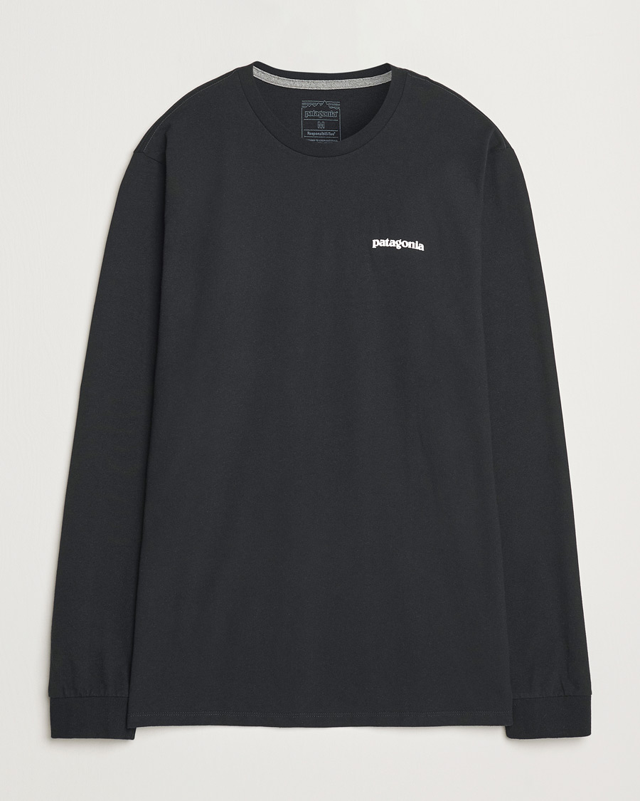 Homme | T-shirts | Patagonia | P-6 Logo Responsibili LS T-Shirt Black
