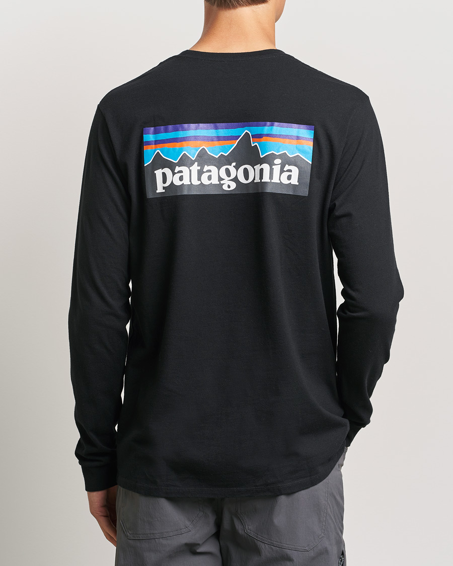 Homme | T-shirts | Patagonia | P-6 Logo Responsibili LS T-Shirt Black
