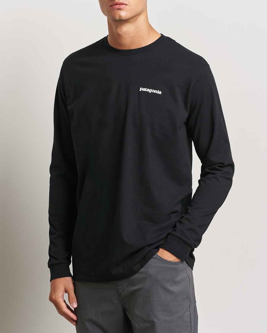 Homme | T-shirts | Patagonia | P-6 Logo Responsibili LS T-Shirt Black