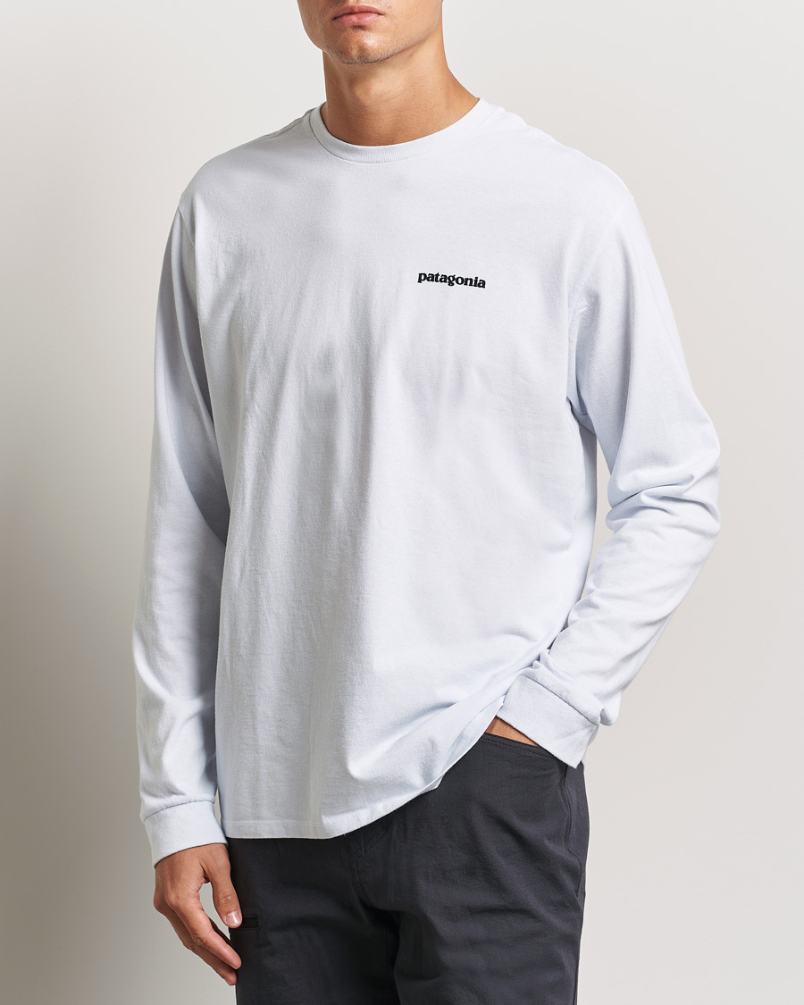 Homme | T-shirts | Patagonia | P-6 Logo Responsibili LS T-Shirt White