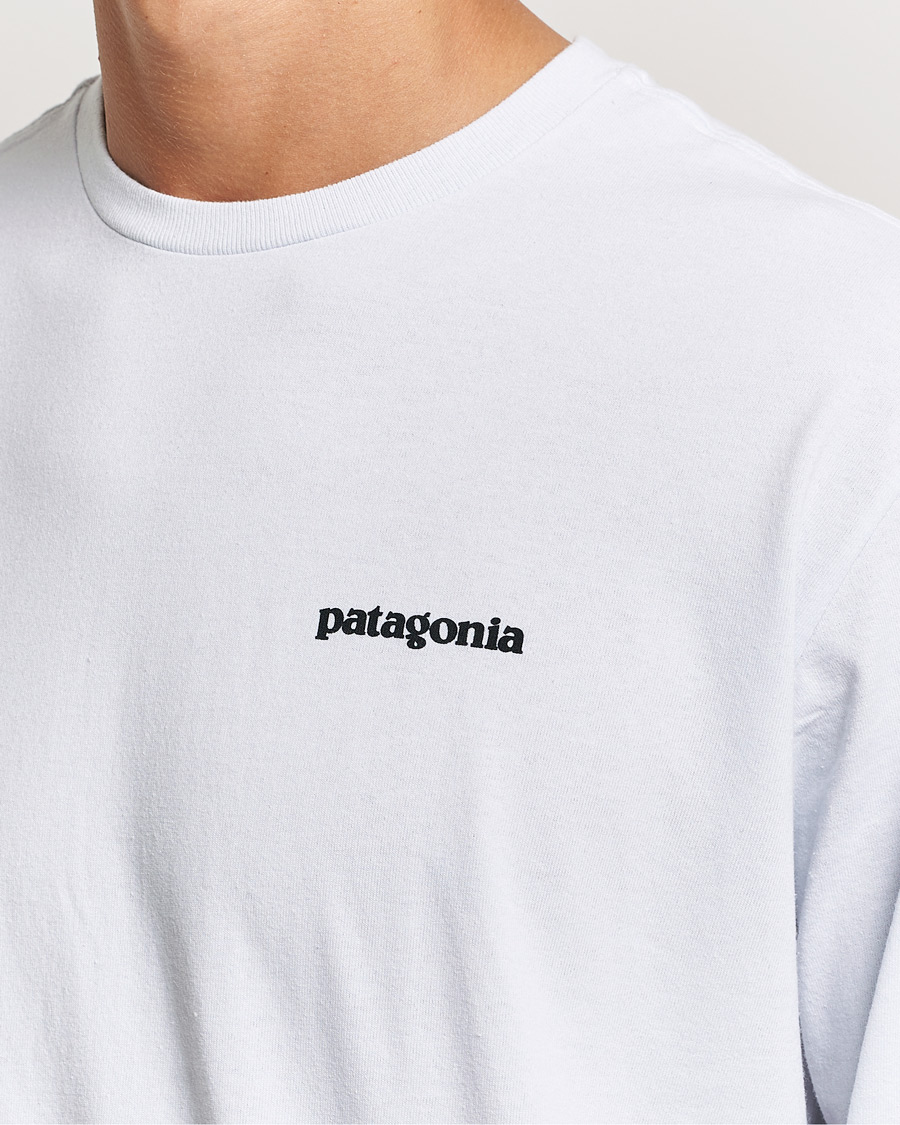 Homme | T-shirts | Patagonia | P-6 Logo Responsibili LS T-Shirt White