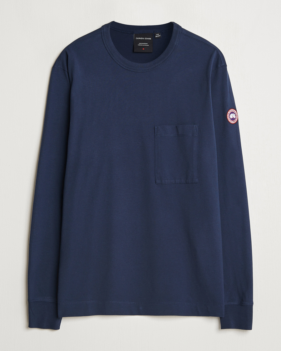 Homme | T-shirts | Canada Goose | Gladstone Long Sleeve T-Shirt Atlantic Navy