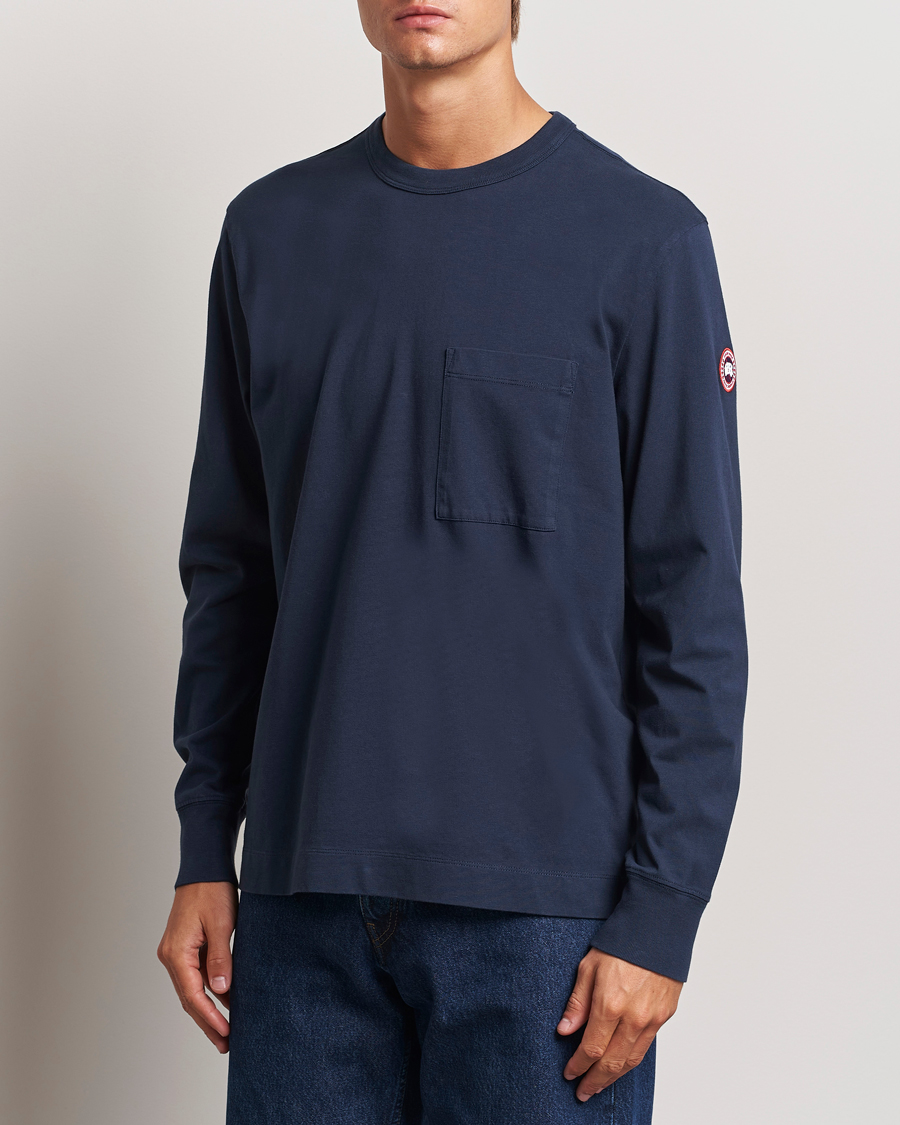 Homme | T-shirts | Canada Goose | Gladstone Long Sleeve T-Shirt Atlantic Navy