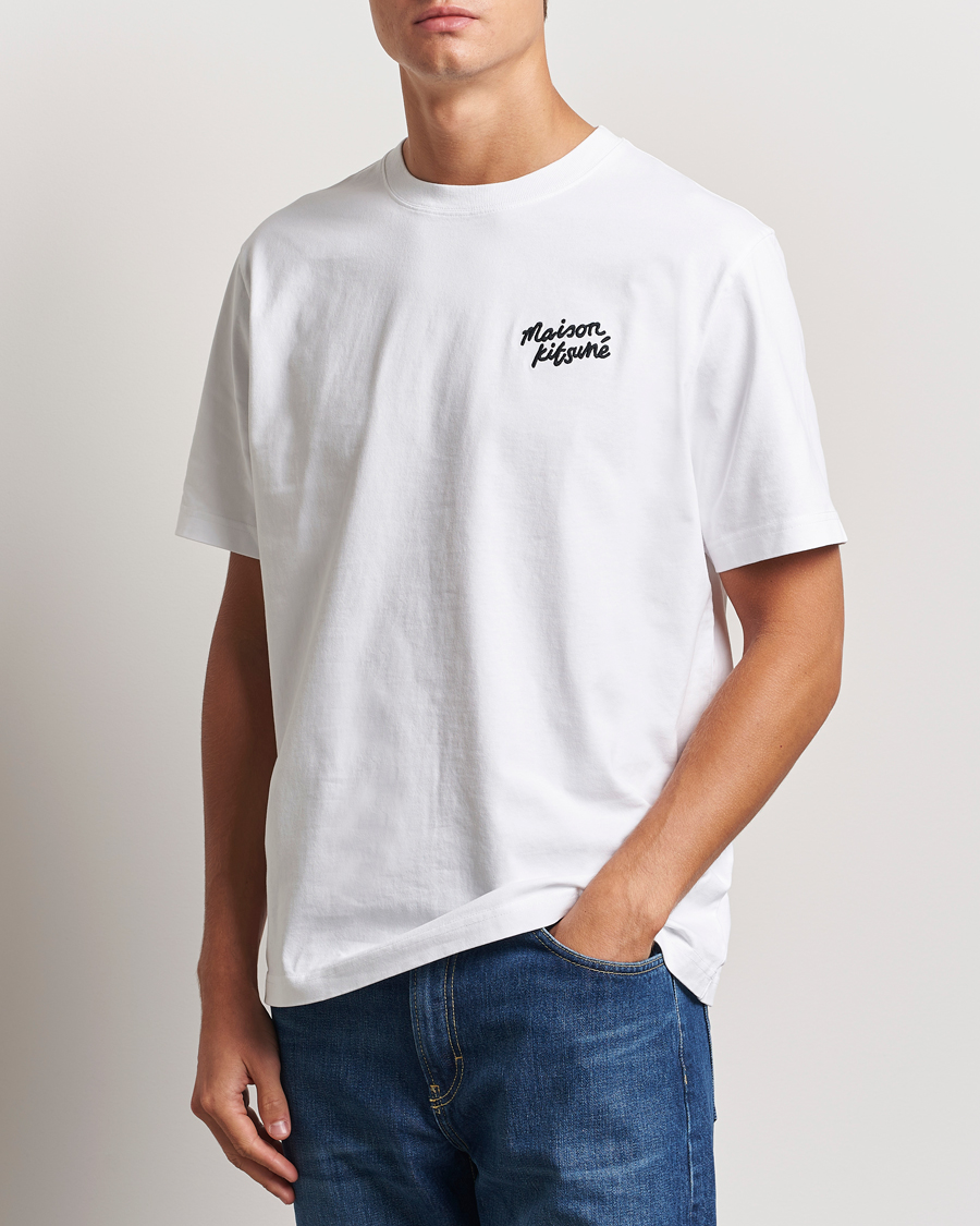 Homme | T-shirts | Maison Kitsuné | Mini Handwriting T-shirt White