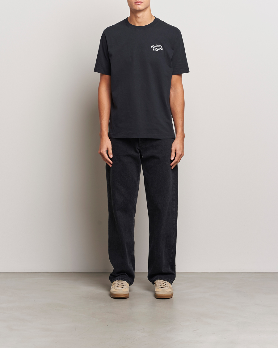 Homme | T-shirts | Maison Kitsuné | Mini Handwriting T-shirt Black