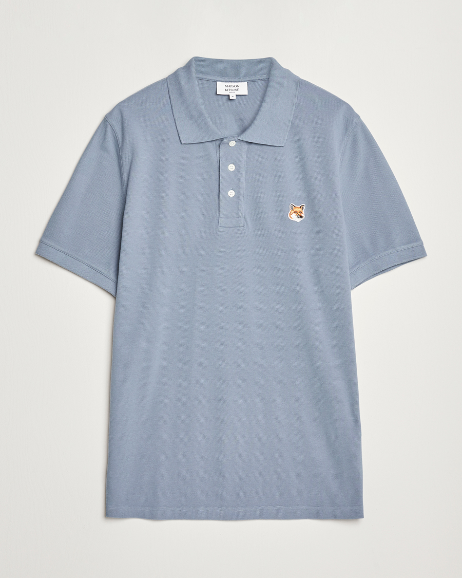 Homme | Polos | Maison Kitsuné | Fox Head Polo Moonlight Blue