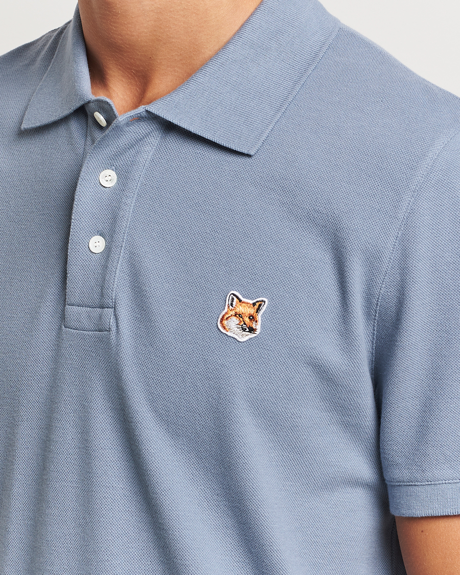 Homme | Polos | Maison Kitsuné | Fox Head Polo Moonlight Blue