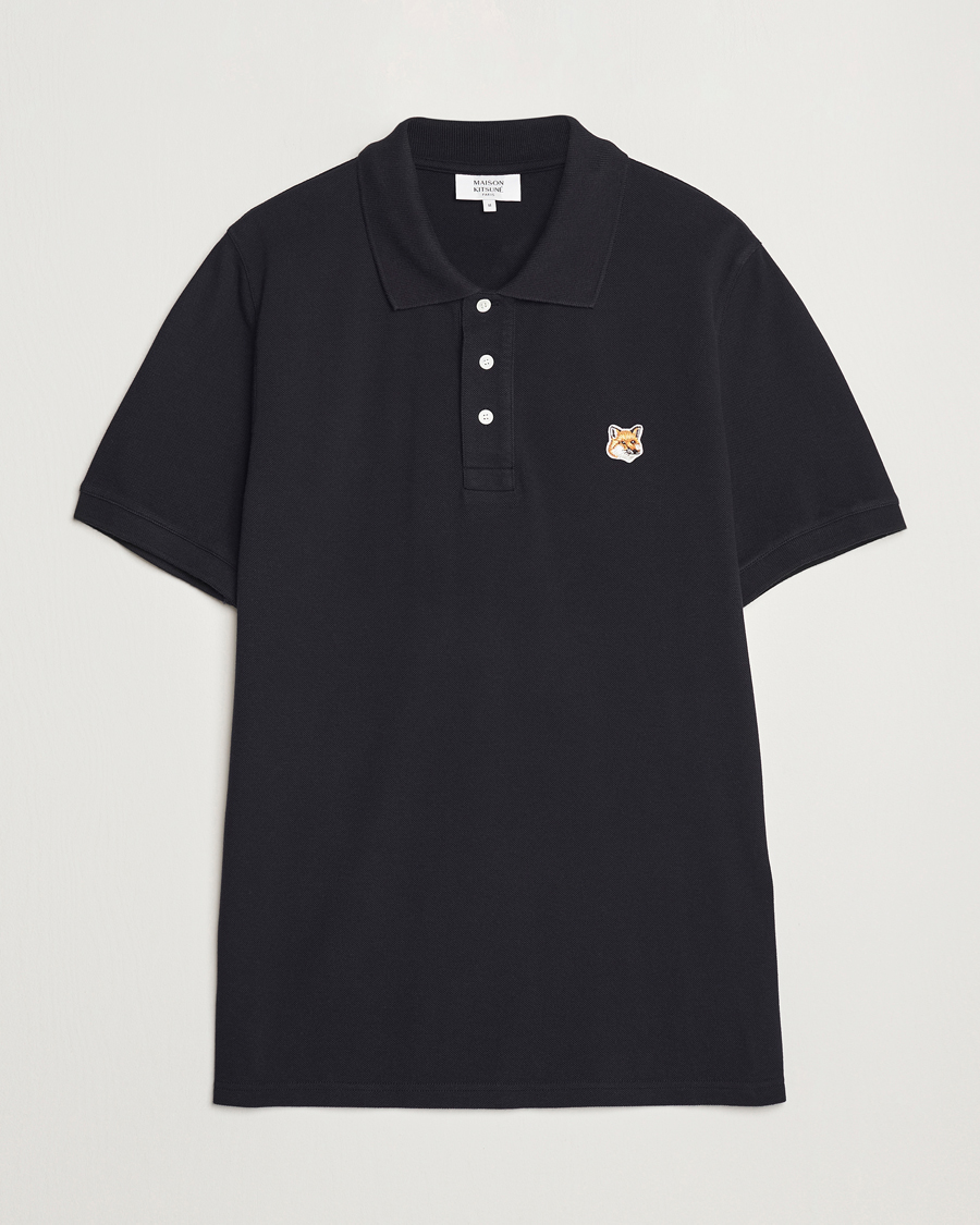 Homme | Polos | Maison Kitsuné | Fox Head Polo Black