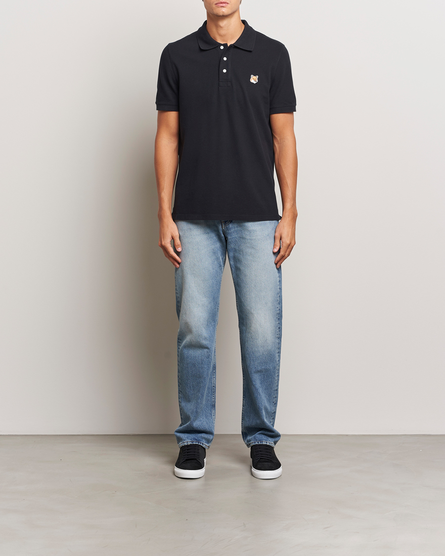 Homme | Polos | Maison Kitsuné | Fox Head Polo Black