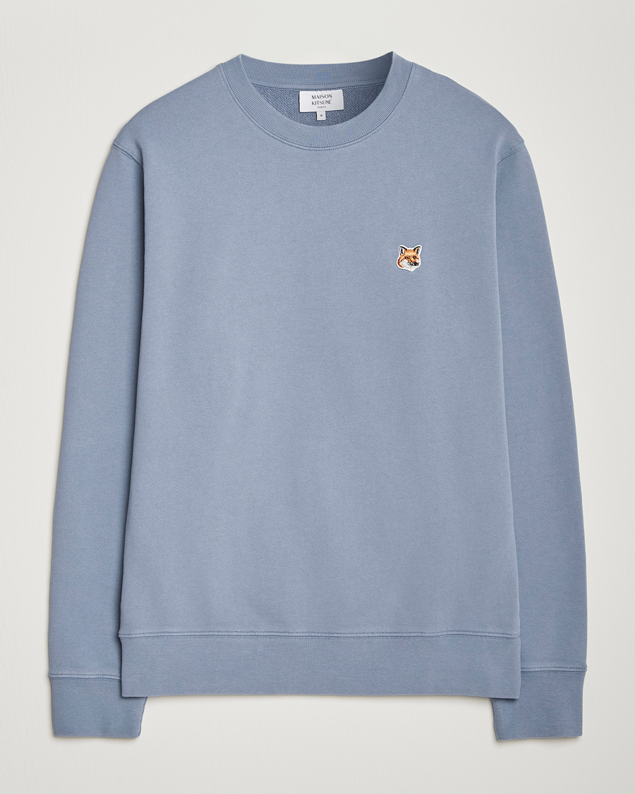 Homme | Pulls Et Tricots | Maison Kitsuné | Fox Head Sweatshirt Moonlight Blue