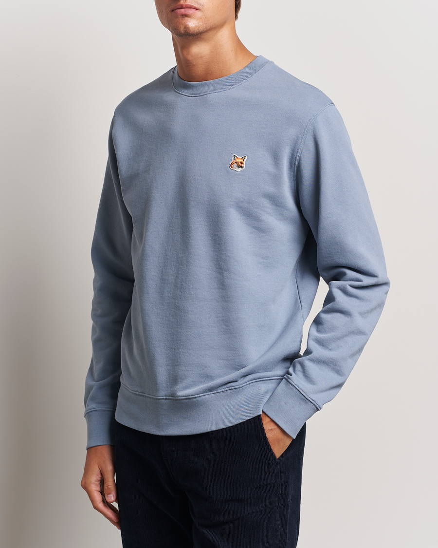 Homme | Pulls Et Tricots | Maison Kitsuné | Fox Head Sweatshirt Moonlight Blue
