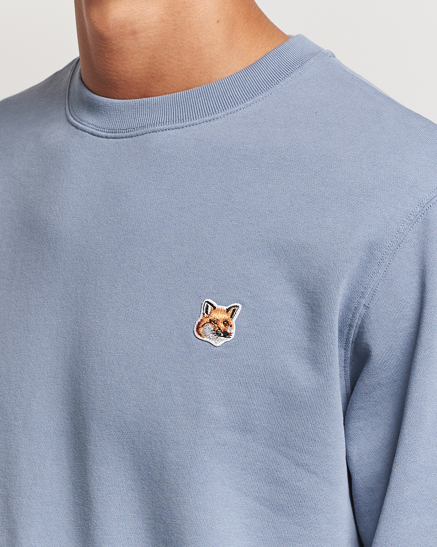 Homme | Pulls Et Tricots | Maison Kitsuné | Fox Head Sweatshirt Moonlight Blue