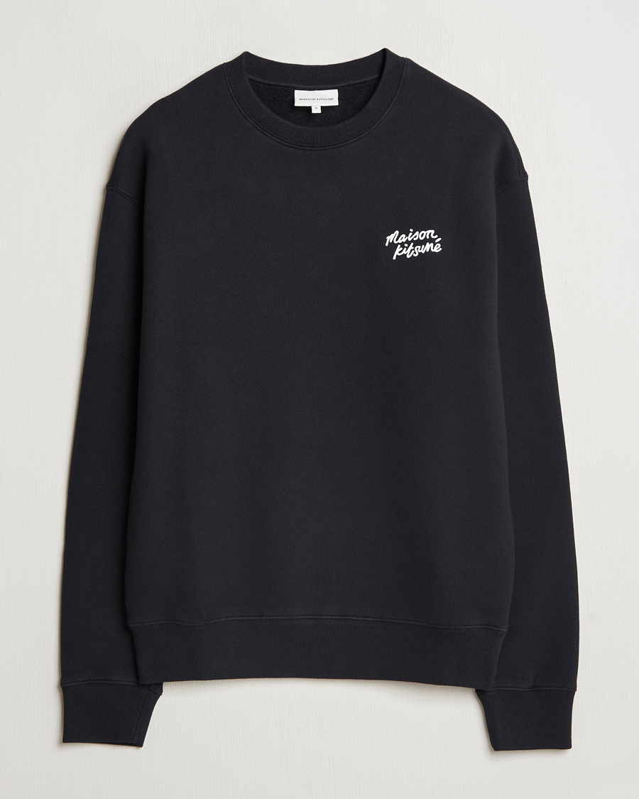 Homme | Pulls Et Tricots | Maison Kitsuné | Mini Handwriting Sweatshirt Black