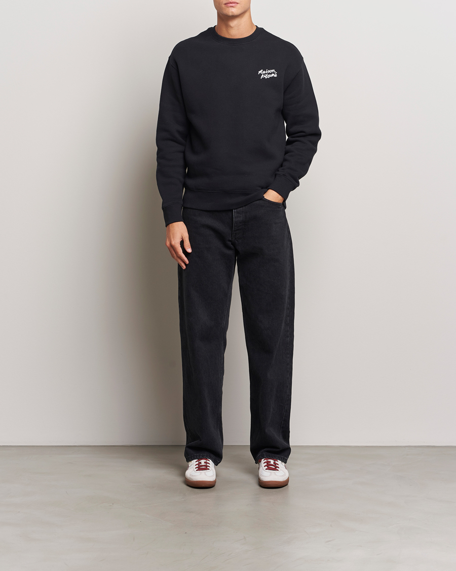 Homme | Pulls Et Tricots | Maison Kitsuné | Mini Handwriting Sweatshirt Black