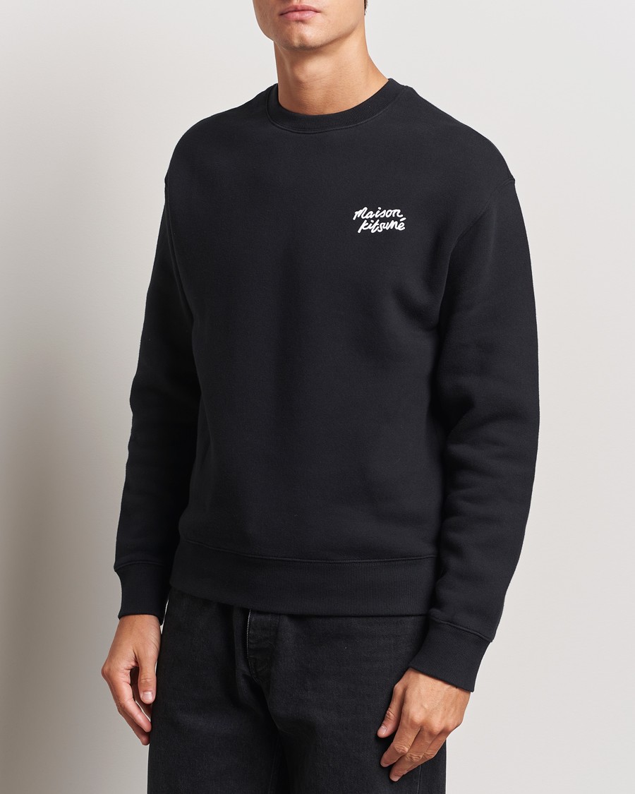 Homme | Pulls Et Tricots | Maison Kitsuné | Mini Handwriting Sweatshirt Black