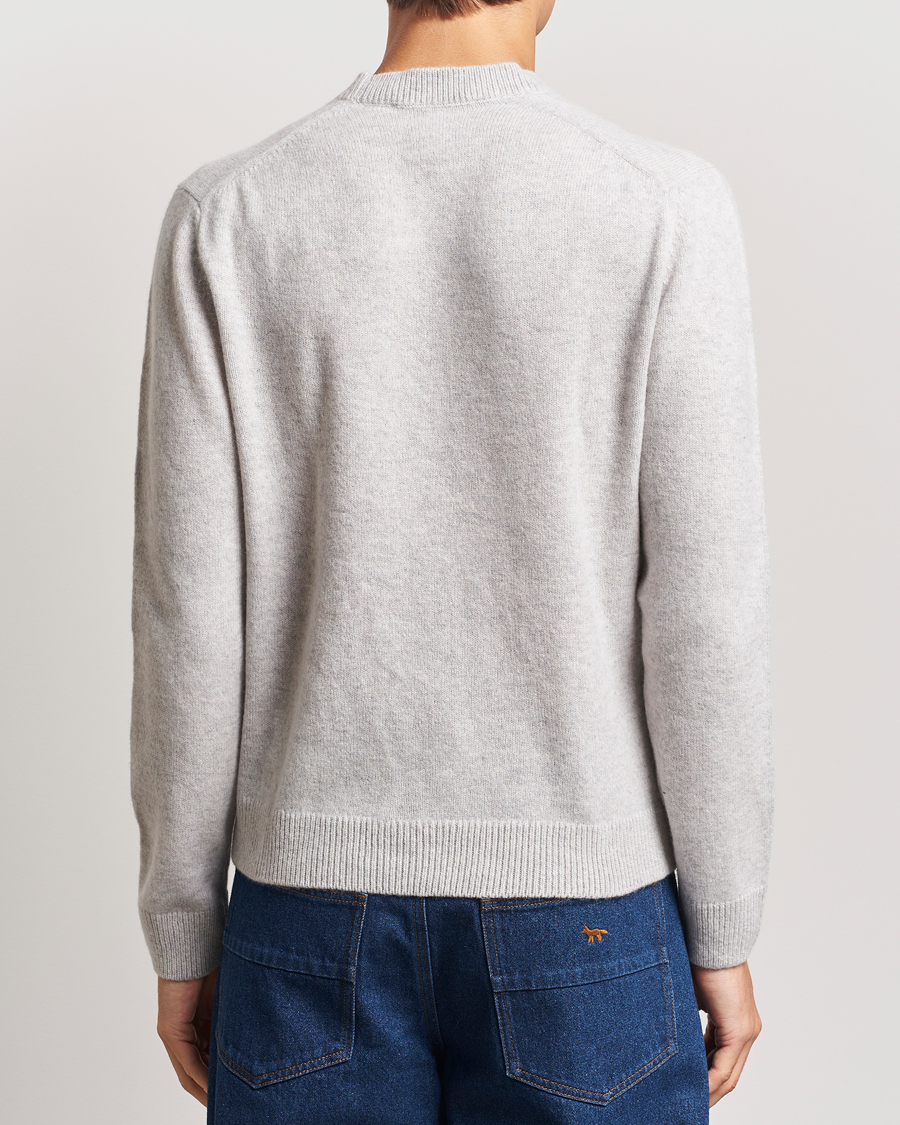 Homme | Pulls Et Tricots | Maison Kitsuné | Bold Fox Lambswool Crew Neck Light Grey Melange