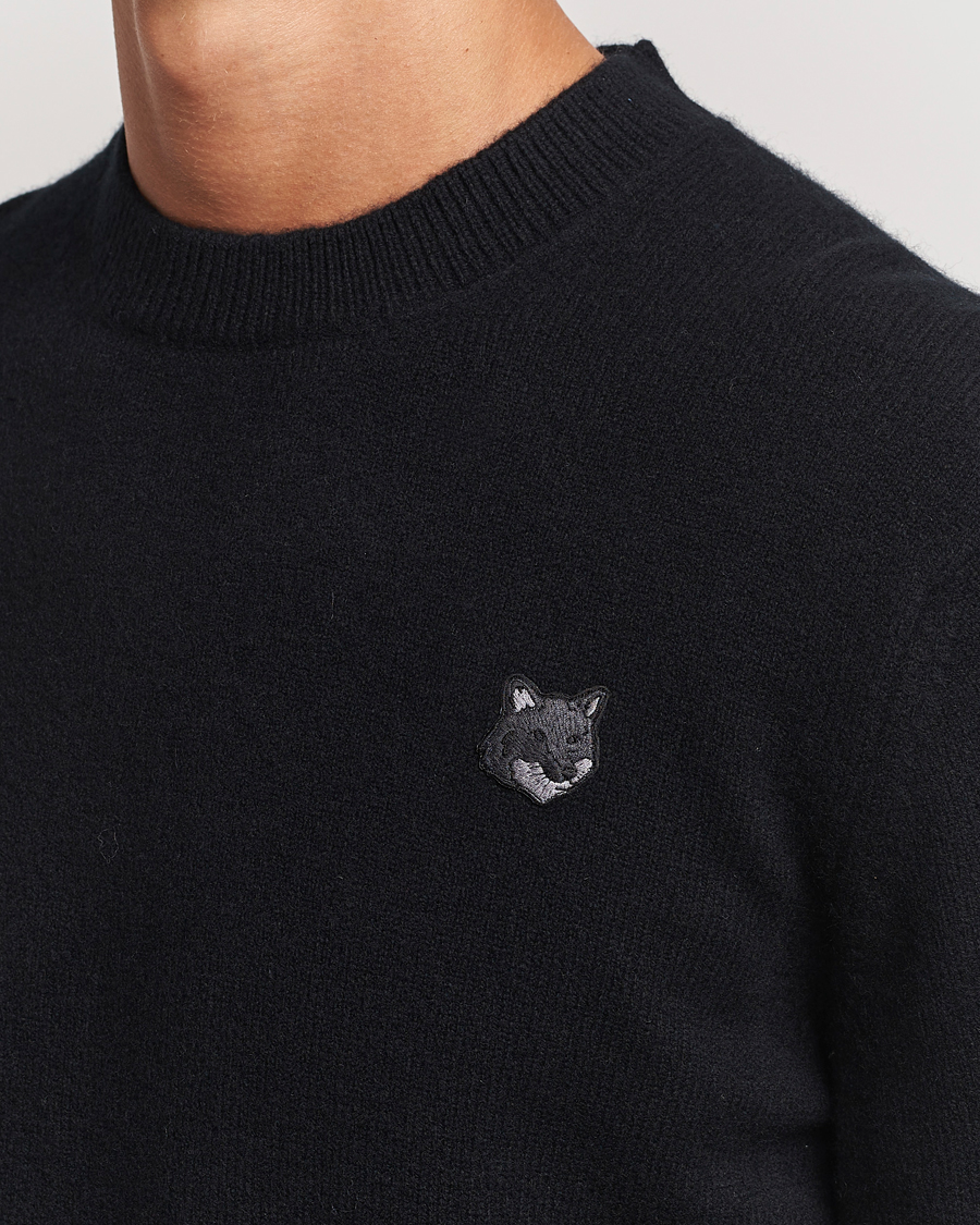 Homme | Pulls Et Tricots | Maison Kitsuné | Bold Fox Lambswool Crew Neck Black