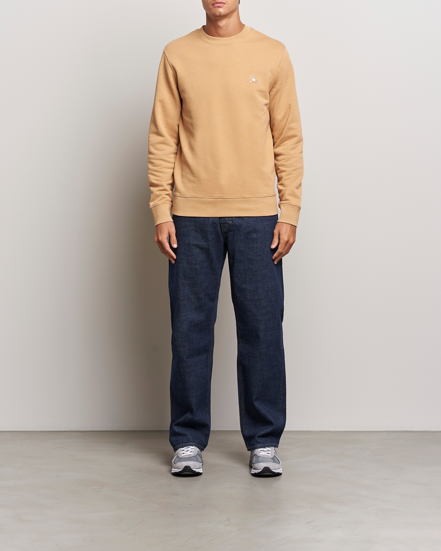 Homme | Pulls Et Tricots | Maison Kitsuné | Chillax Fox Sweatshirt Chamomile Beige