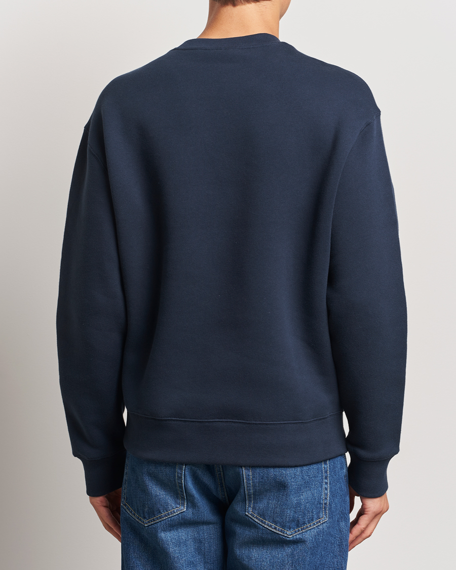 Homme | Pulls Et Tricots | Maison Kitsuné | Striped Handwriting Sweatshirt Navy