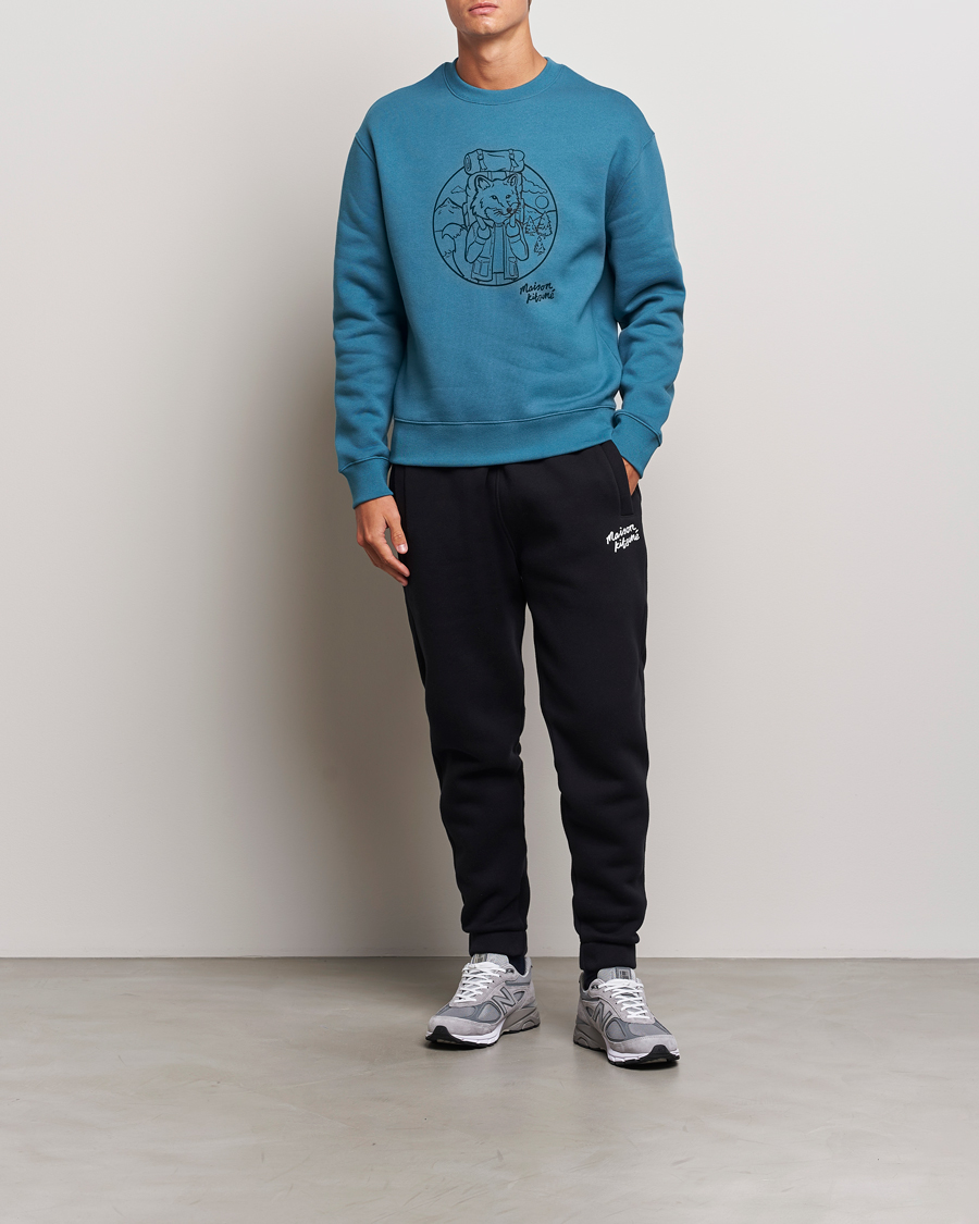 Homme | Pulls Et Tricots | Maison Kitsuné | Ramblin Fox Sweatshirt Lake Blue