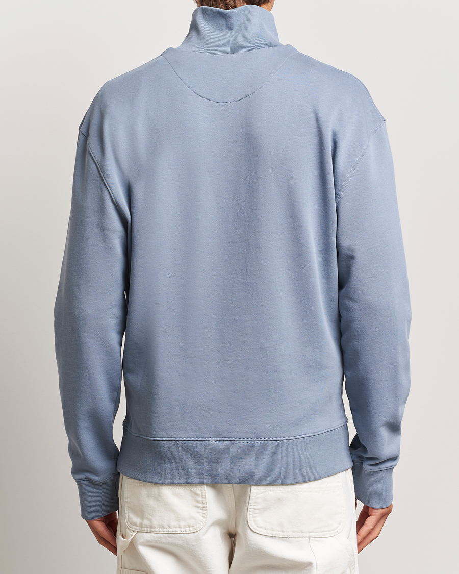 Homme | Pulls Et Tricots | Maison Kitsuné | Fox Head Half Zip Sweatshirt Moonlight Blue