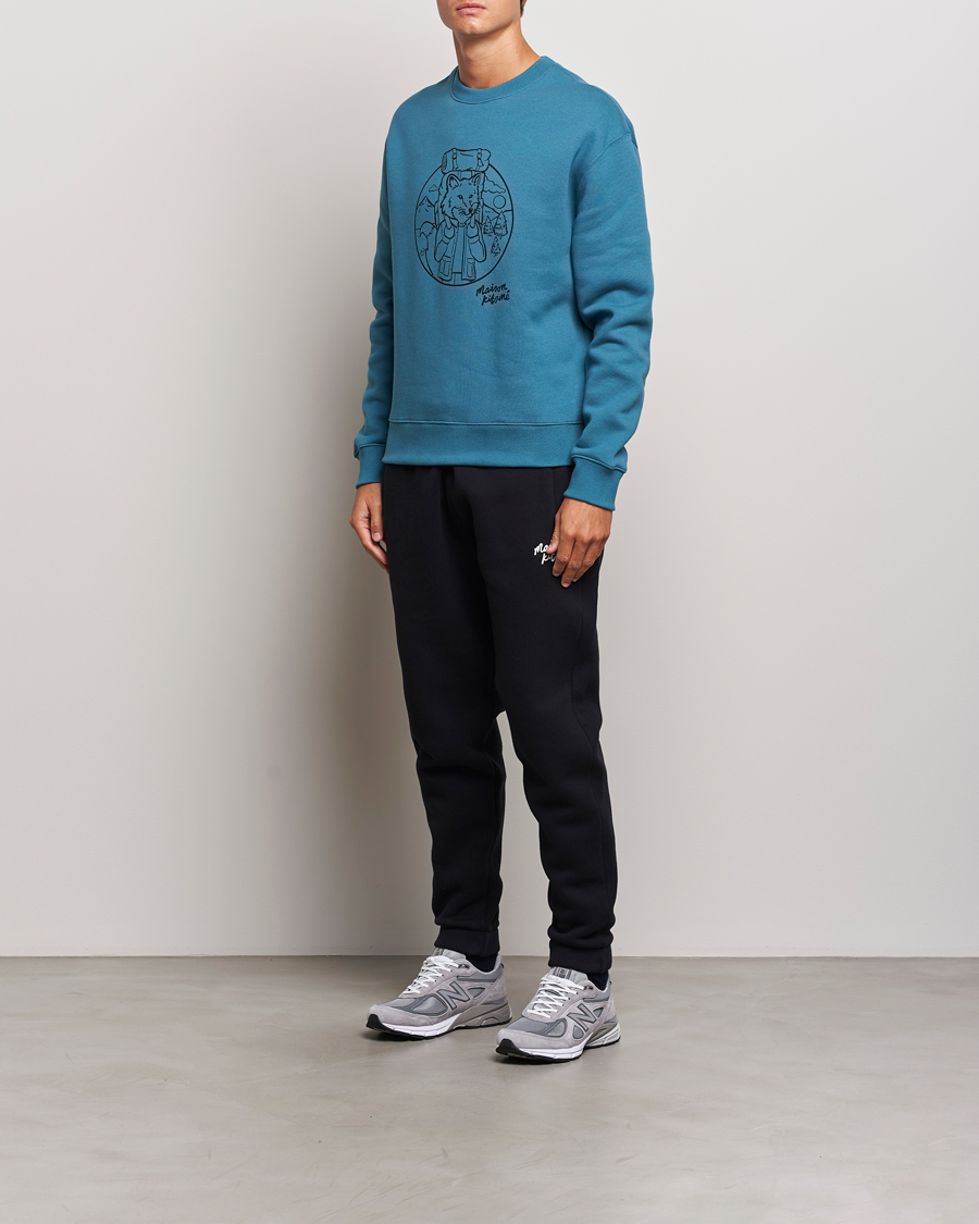 Homme | Pantalons | Maison Kitsuné | Mini Handwriting Sweatpants Black