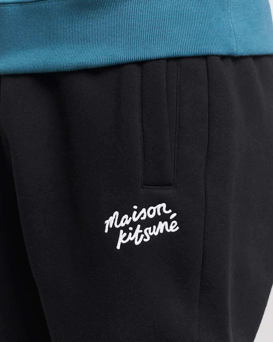 Homme | Pantalons | Maison Kitsuné | Mini Handwriting Sweatpants Black