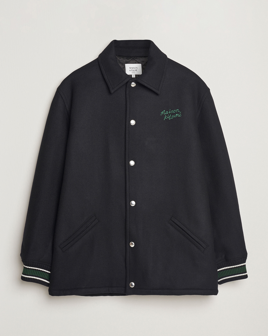 Homme | Manteaux Et Vestes | Maison Kitsuné | Varsity Jacket Black
