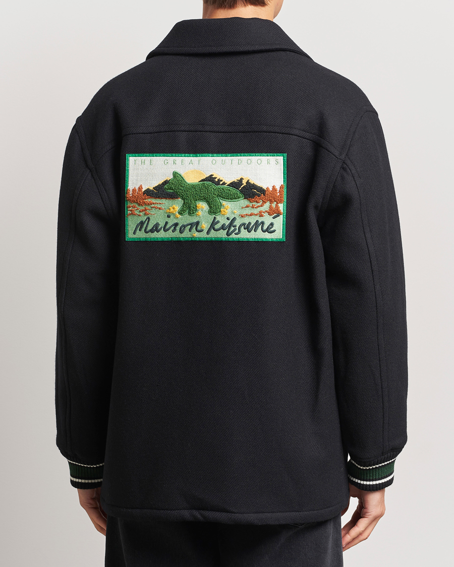 Homme | Manteaux Et Vestes | Maison Kitsuné | Varsity Jacket Black