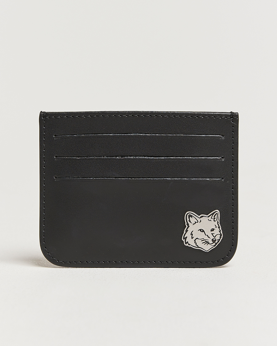 Homme | Maison Kitsuné Fox Head Card Holder Black | Maison Kitsuné | Fox Head Card Holder Black