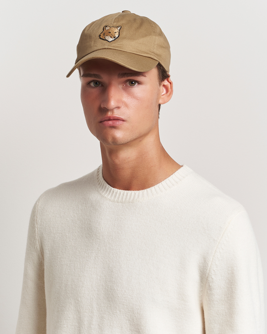 Homme | Maison Kitsuné Fox Head Cap Chino Beige | Maison Kitsuné | Fox Head Cap Chino Beige