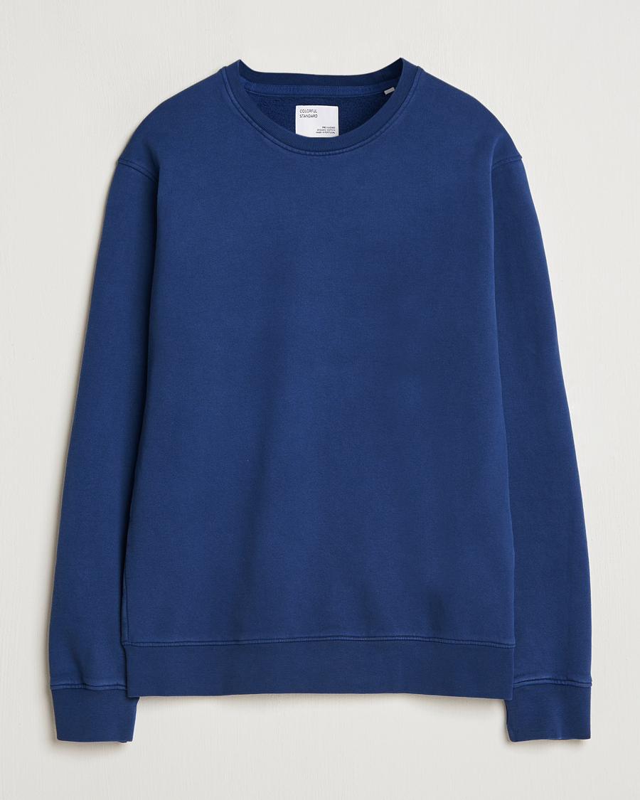 Homme | Pulls Et Tricots | Colorful Standard | Classic Organic Crew Neck Sweat Marine Blue