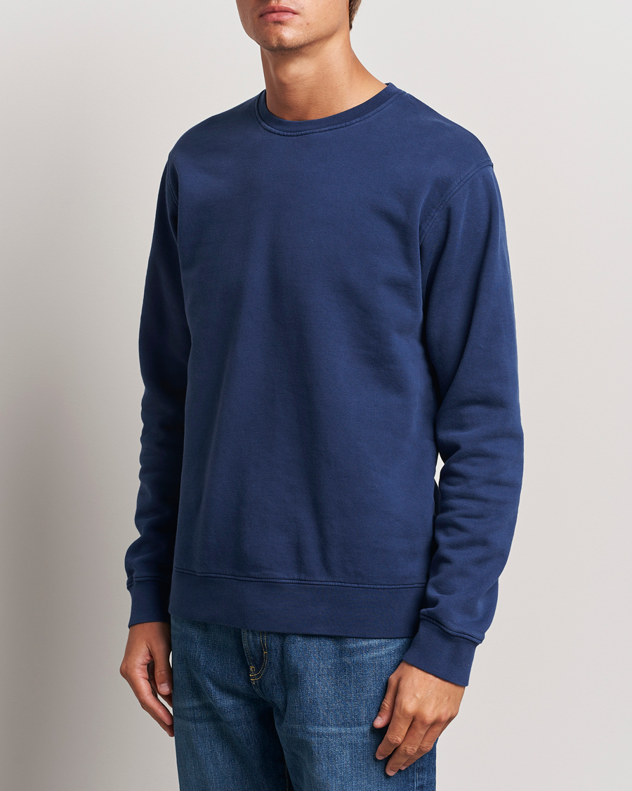 Homme | Pulls Et Tricots | Colorful Standard | Classic Organic Crew Neck Sweat Marine Blue