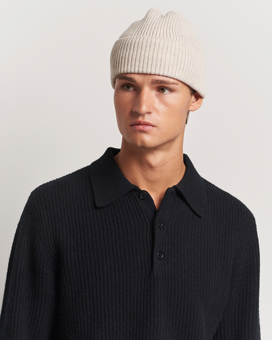 Homme | Bonnets | Colorful Standard | Merino Wool Beanie Ivory White