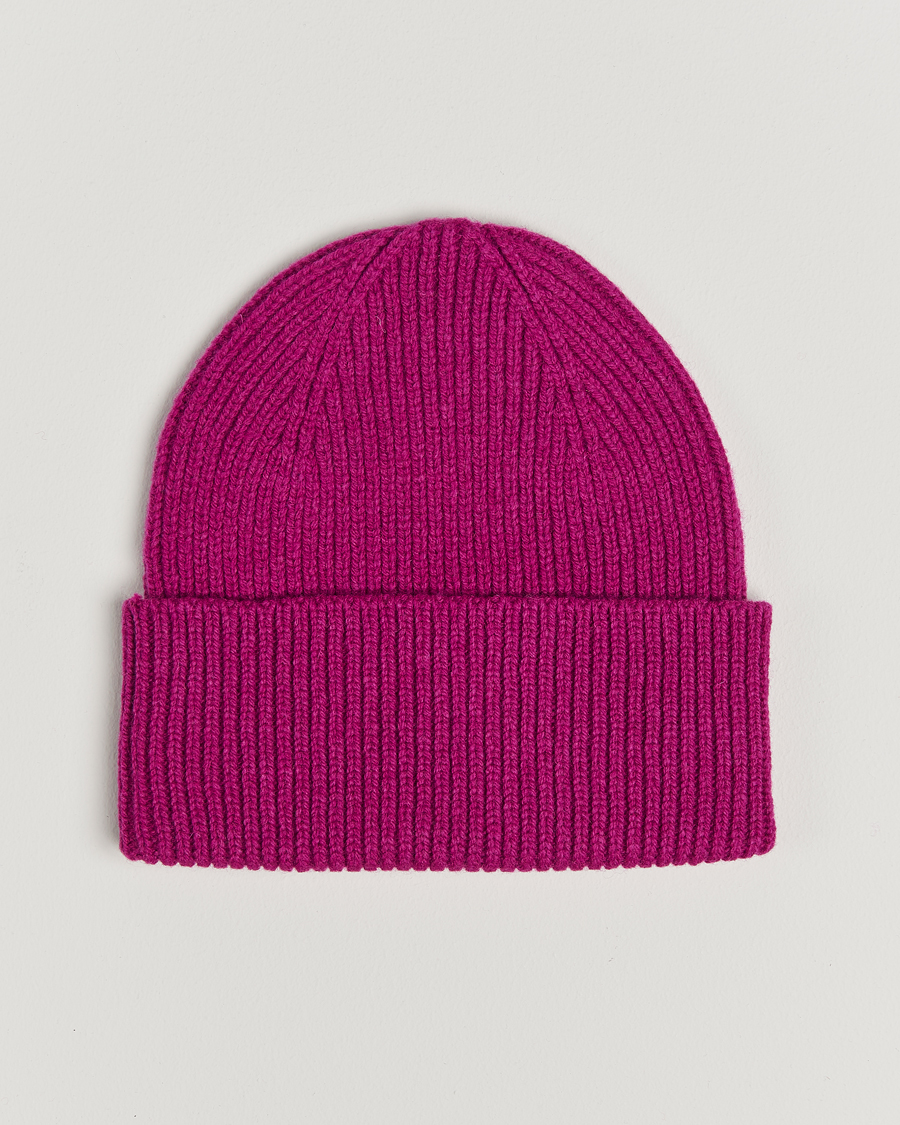 Homme | Colorful Standard Merino Wool Beanie Magenta Blaze | Colorful Standard | Merino Wool Beanie Magenta Blaze