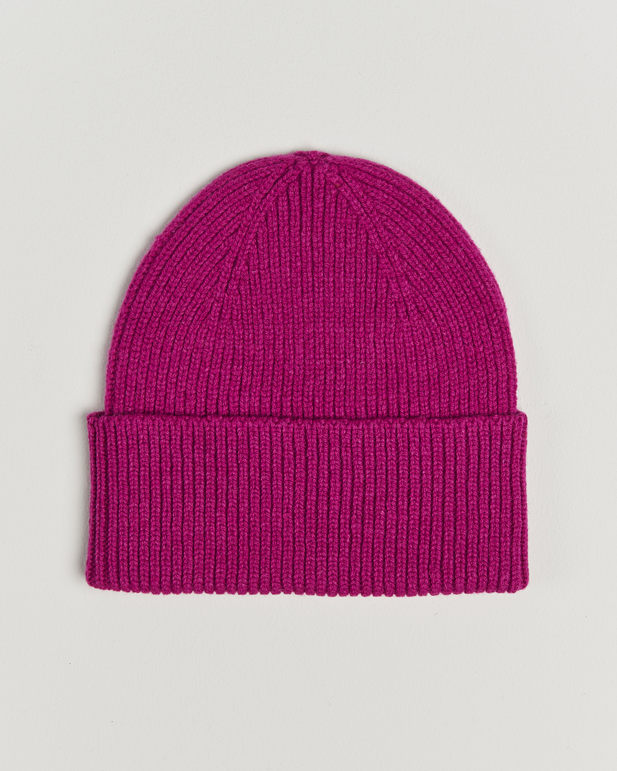 Homme | Colorful Standard Merino Wool Beanie Magenta Blaze | Colorful Standard | Merino Wool Beanie Magenta Blaze