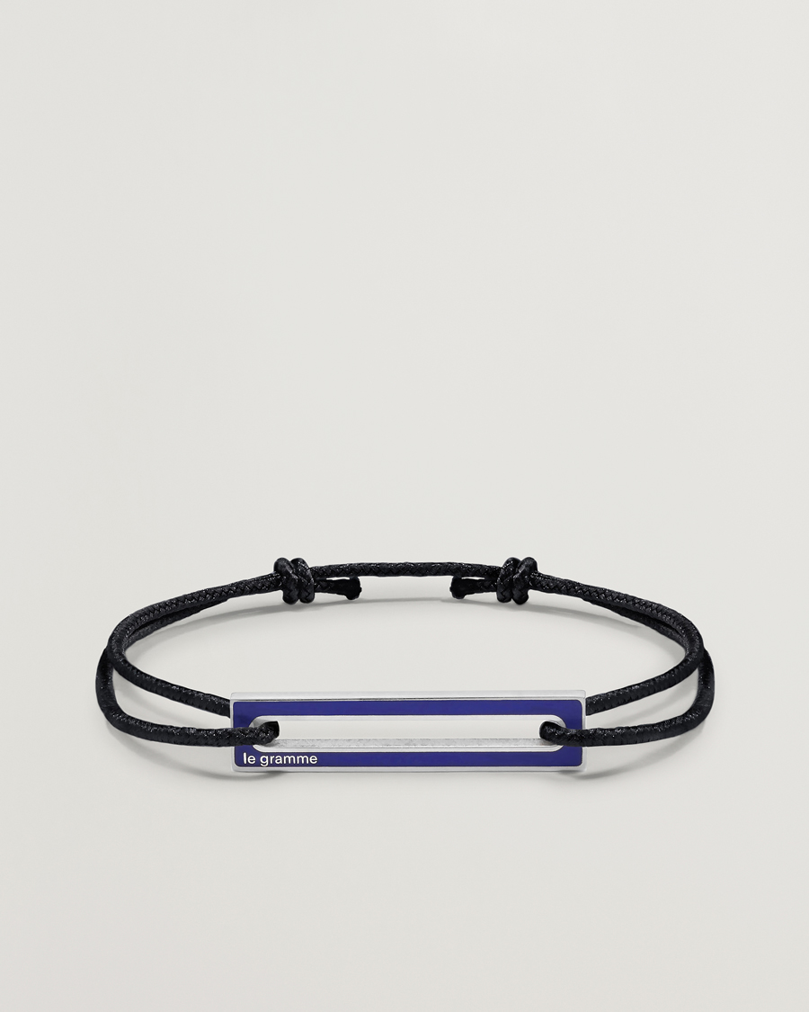 Homme | Bijoux | LE GRAMME | Lacquered Cord Bracelet Royal Blue