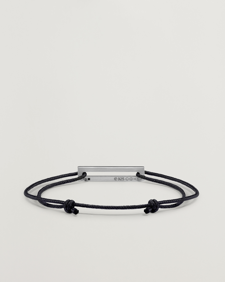 Homme | Bijoux | LE GRAMME | Lacquered Cord Bracelet Black