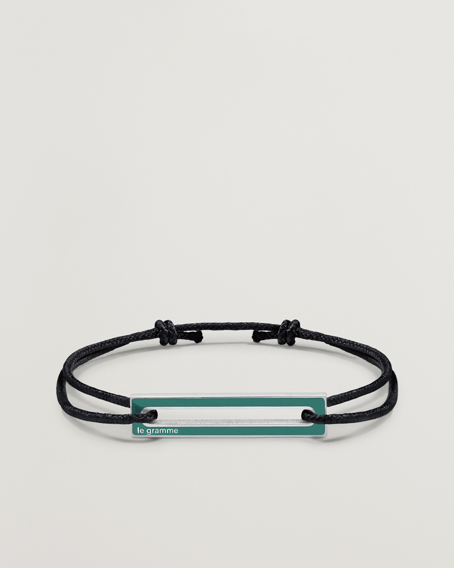 Homme | Bijoux | LE GRAMME | Lacquered Cord Bracelet Green