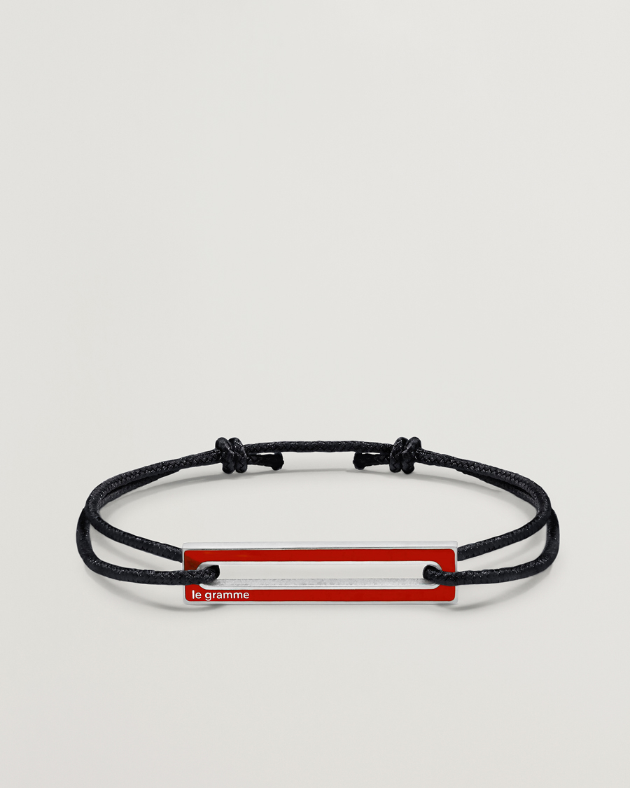 Homme | Bijoux | LE GRAMME | Lacquered Cord Bracelet Red