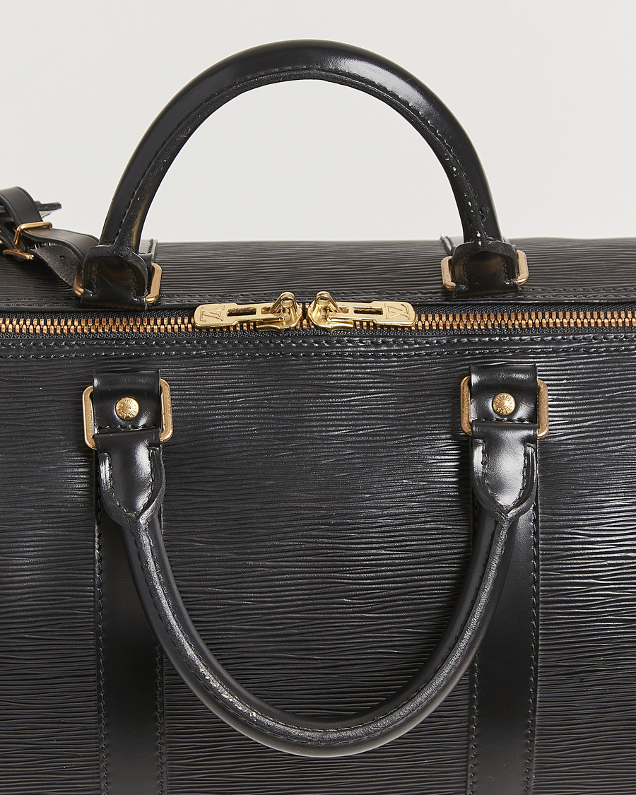 Homme | Louis Vuitton Pre-Owned Keepall 50 Epi Leather Travel Bag Black | Louis Vuitton Pre-Owned | Keepall 50 Epi Leather Travel Bag Black