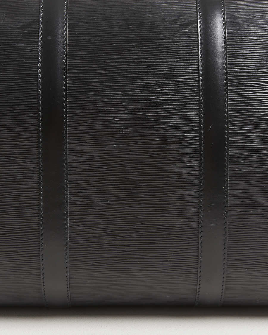 Homme | Louis Vuitton Pre-Owned Keepall 50 Epi Leather Travel Bag Black | Louis Vuitton Pre-Owned | Keepall 50 Epi Leather Travel Bag Black