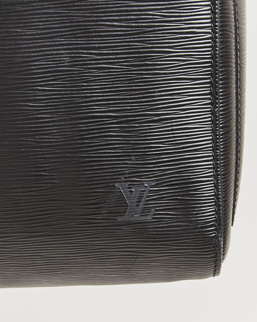 Homme | Louis Vuitton Pre-Owned Keepall 50 Epi Leather Travel Bag Black | Louis Vuitton Pre-Owned | Keepall 50 Epi Leather Travel Bag Black
